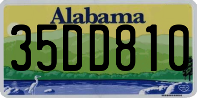 AL license plate 35DD810