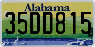 AL license plate 35DD815
