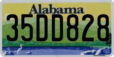 AL license plate 35DD828