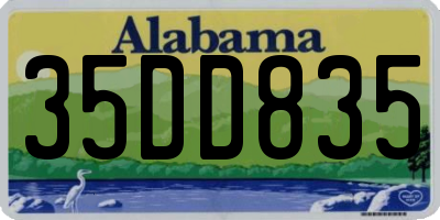 AL license plate 35DD835