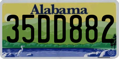 AL license plate 35DD882