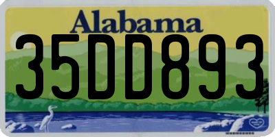 AL license plate 35DD893
