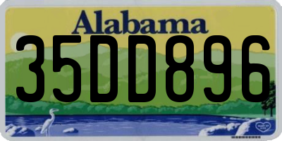 AL license plate 35DD896