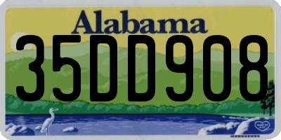 AL license plate 35DD908