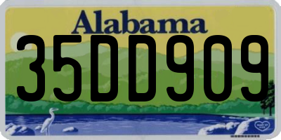 AL license plate 35DD909