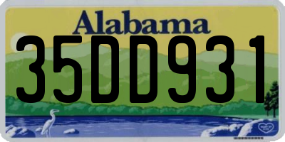 AL license plate 35DD931