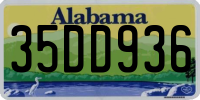 AL license plate 35DD936