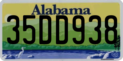 AL license plate 35DD938