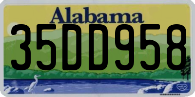 AL license plate 35DD958
