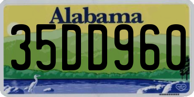 AL license plate 35DD960