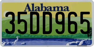 AL license plate 35DD965