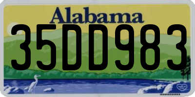 AL license plate 35DD983
