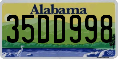 AL license plate 35DD998