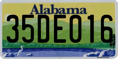 AL license plate 35DE016