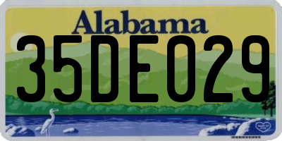 AL license plate 35DE029