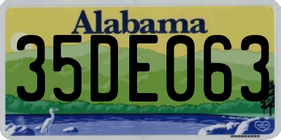AL license plate 35DE063
