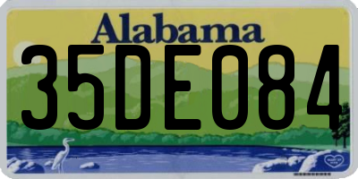 AL license plate 35DE084