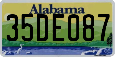 AL license plate 35DE087