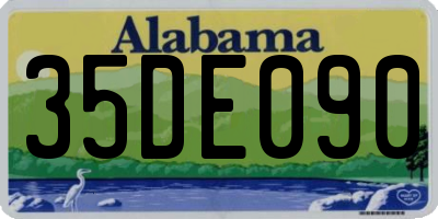 AL license plate 35DE090