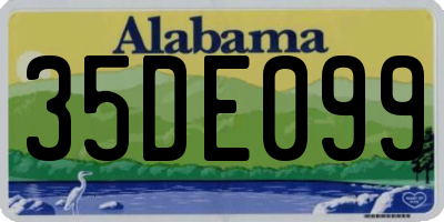 AL license plate 35DE099