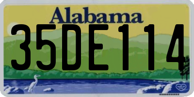 AL license plate 35DE114