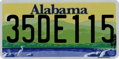 AL license plate 35DE115