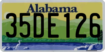 AL license plate 35DE126