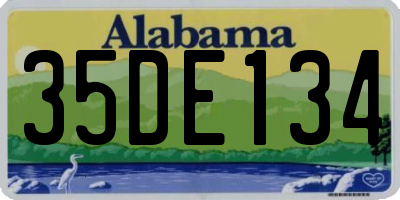 AL license plate 35DE134