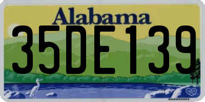AL license plate 35DE139
