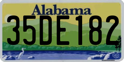 AL license plate 35DE182