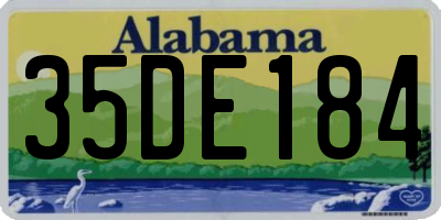 AL license plate 35DE184