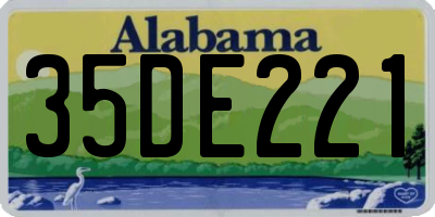 AL license plate 35DE221