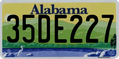 AL license plate 35DE227