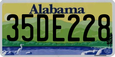 AL license plate 35DE228