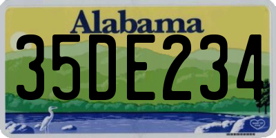 AL license plate 35DE234