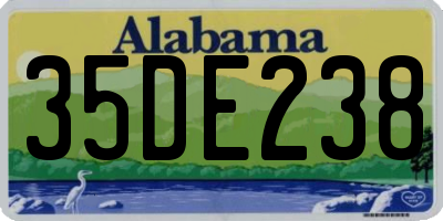 AL license plate 35DE238