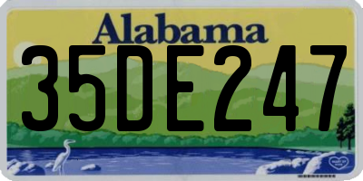 AL license plate 35DE247