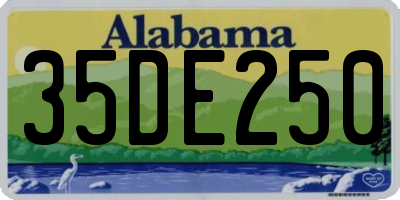 AL license plate 35DE250