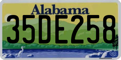 AL license plate 35DE258