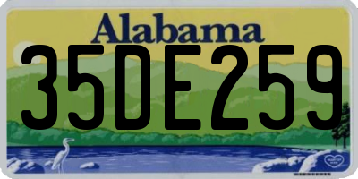 AL license plate 35DE259