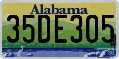 AL license plate 35DE305