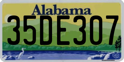 AL license plate 35DE307