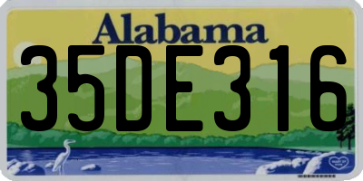 AL license plate 35DE316