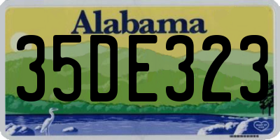 AL license plate 35DE323