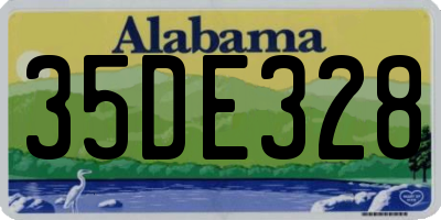 AL license plate 35DE328