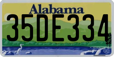 AL license plate 35DE334