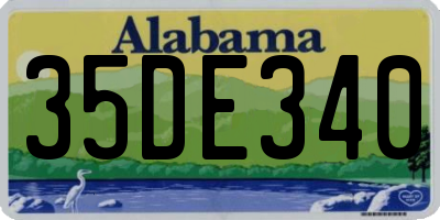 AL license plate 35DE340