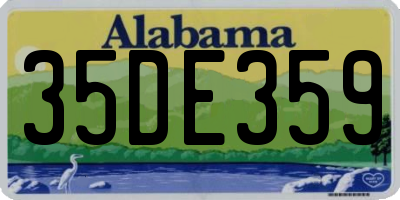 AL license plate 35DE359