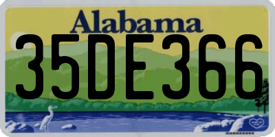 AL license plate 35DE366