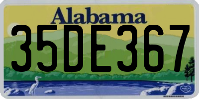 AL license plate 35DE367